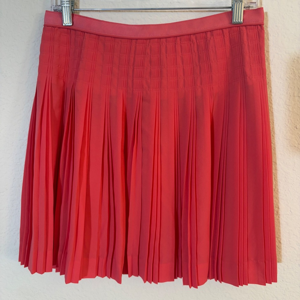 J. Crew Stitched Down Pleated Mini Skirt Size 4 Pink